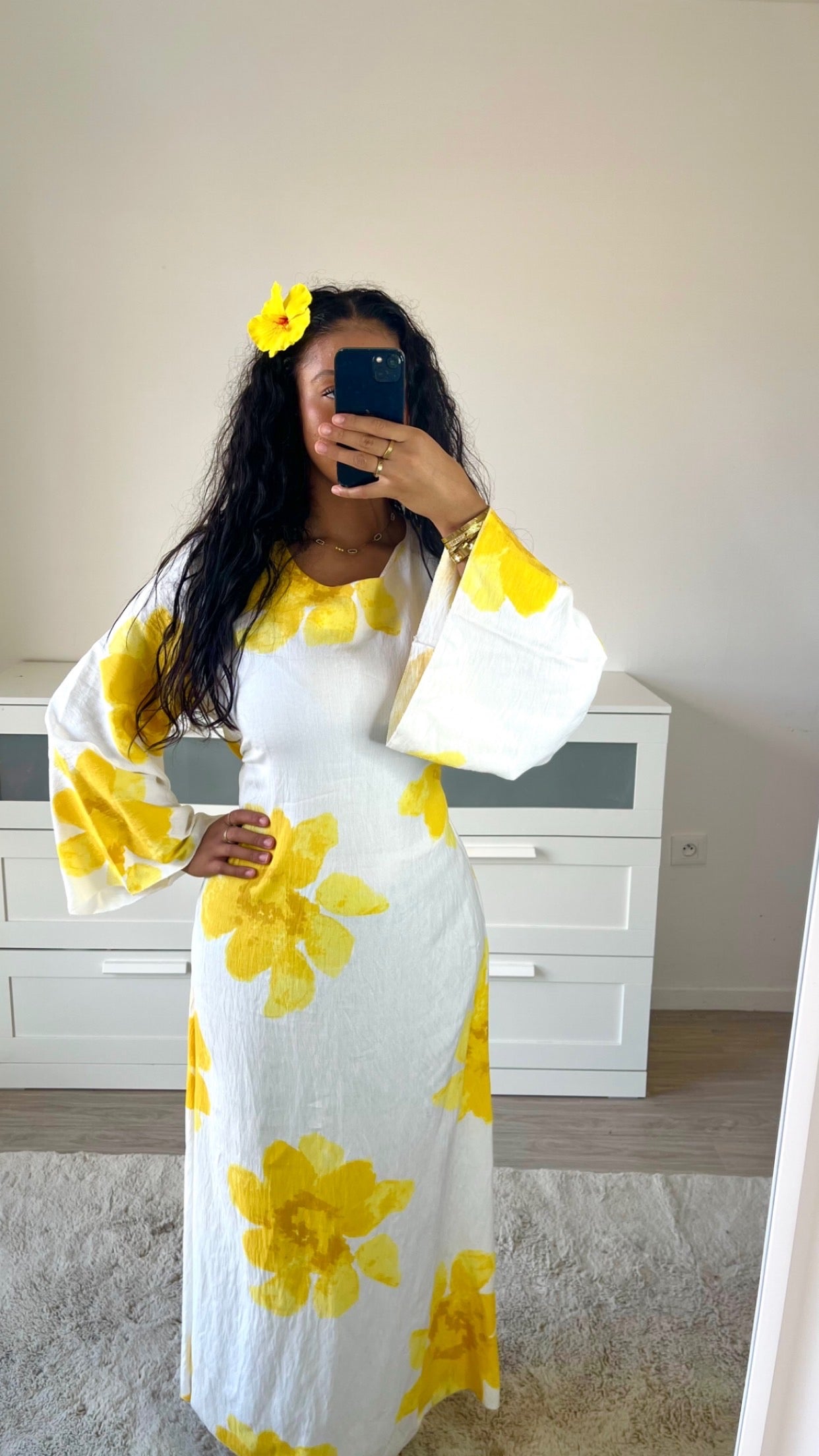 Robe FLOWER jaune